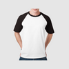 Adulto Raglan Manga Corta Peso Ultra Heavy Weight Suave Textura 5542 Blanco / Negro