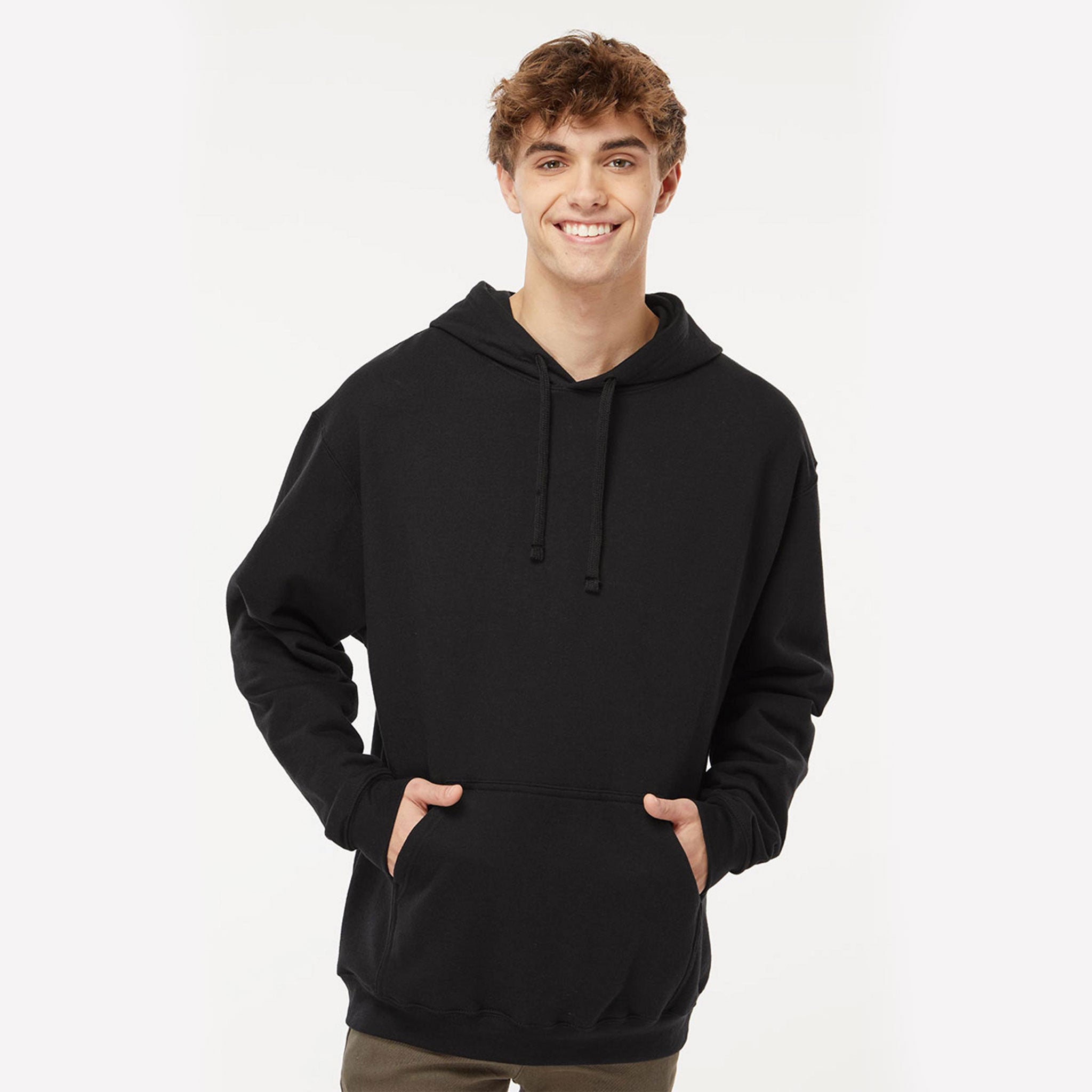 Sudadera Unisex Felpa Capucha 3320 Negro Brunek Máxima Suavidad