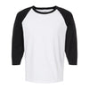 Adulto Raglan 3∕4 Peso Ultra Heavy Weight Suave Textura 5540 Blanco / Negro