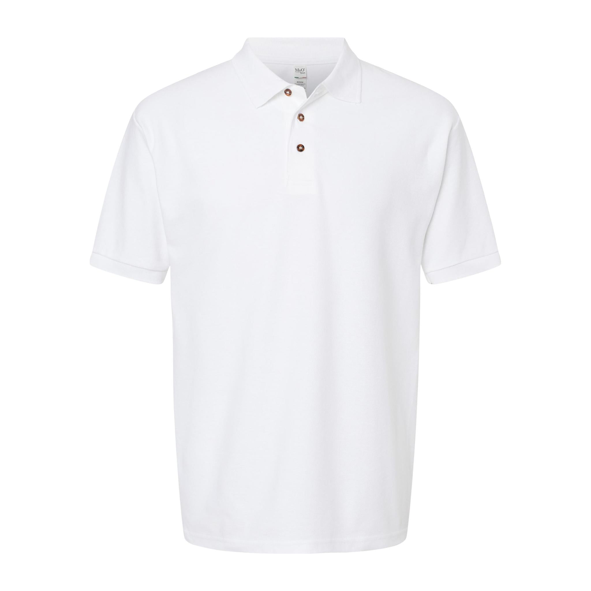 Adulto Polo Pique Ring Spun 7002 Blanco S/Mat – M&O Tienda Mx