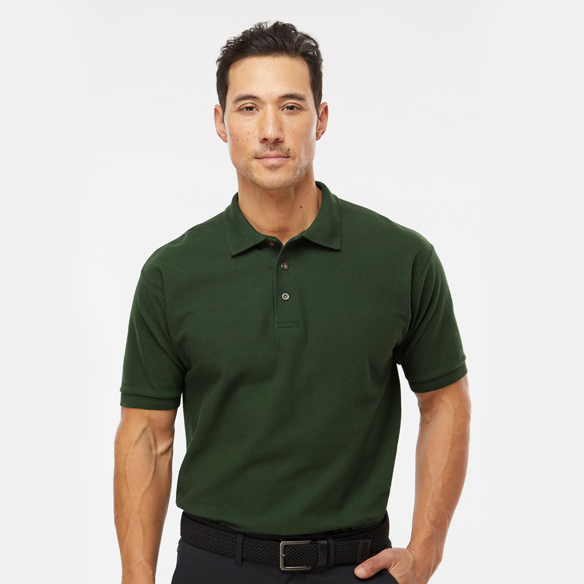 Adulto Polo Pique Ring Spun 7002 Verde Bosque – M&O Tienda Mx