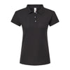 Dama Polo Pique 50% Algodón 50% Poliéster 7007 Negro Fine